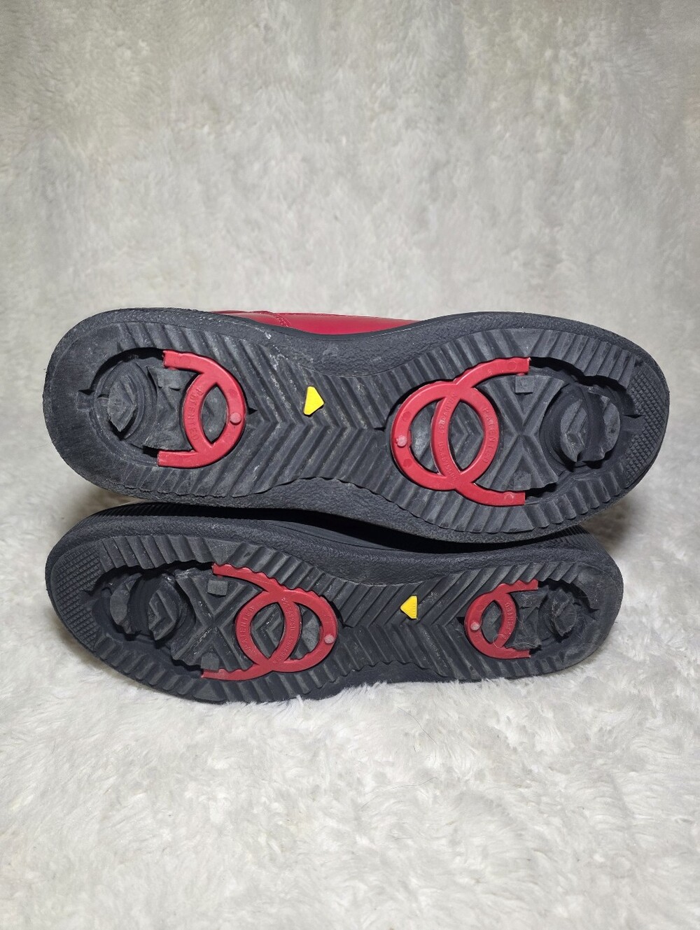 Olang Italy Red Quilted Puffer Winter Snow Boots EU 38 US 8 OC System Ice Grips - Picture 9 of 12